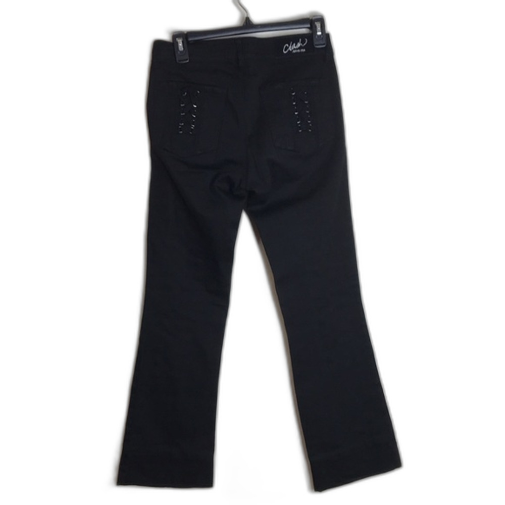 Clash jeans Usa black with corset style details pants size 3 y2k - Picture 9 of 13